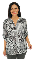 Impulse California Women's Animal Print Blouse
