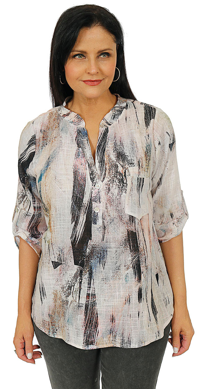 Impulse California Women's Brushed Print Blouse