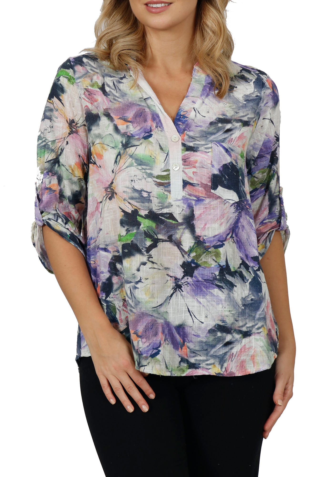 Impulse California Women's Floral Print Blouse