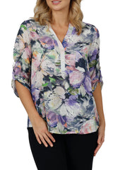 Impulse California Women's Floral Print Blouse