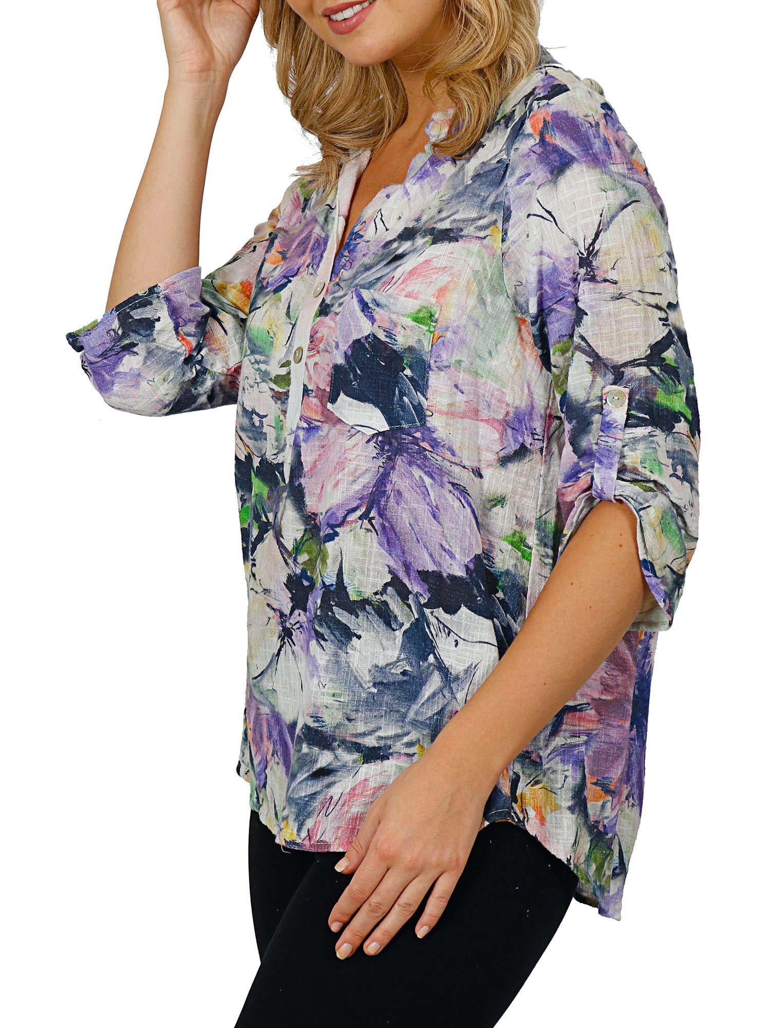 Impulse California Women's Floral Print Blouse