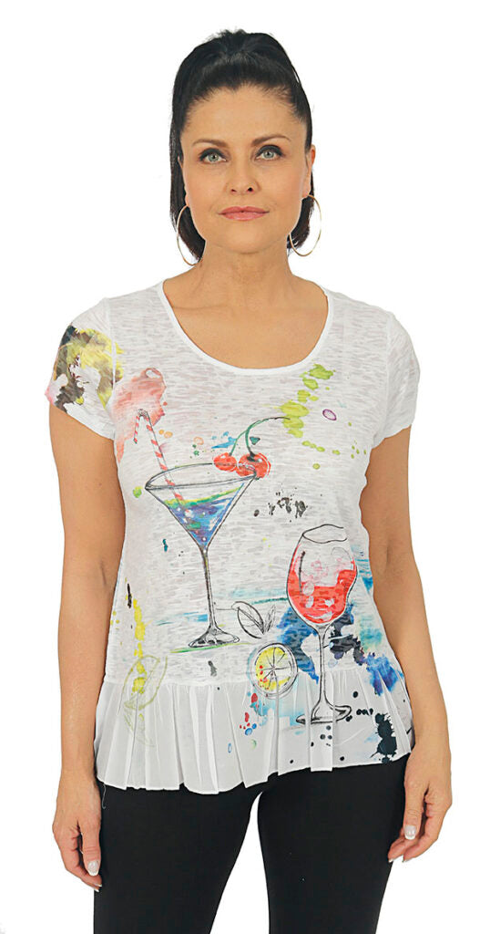 Impulse California Women's Mai Tai Burnout Chiffon Blouse