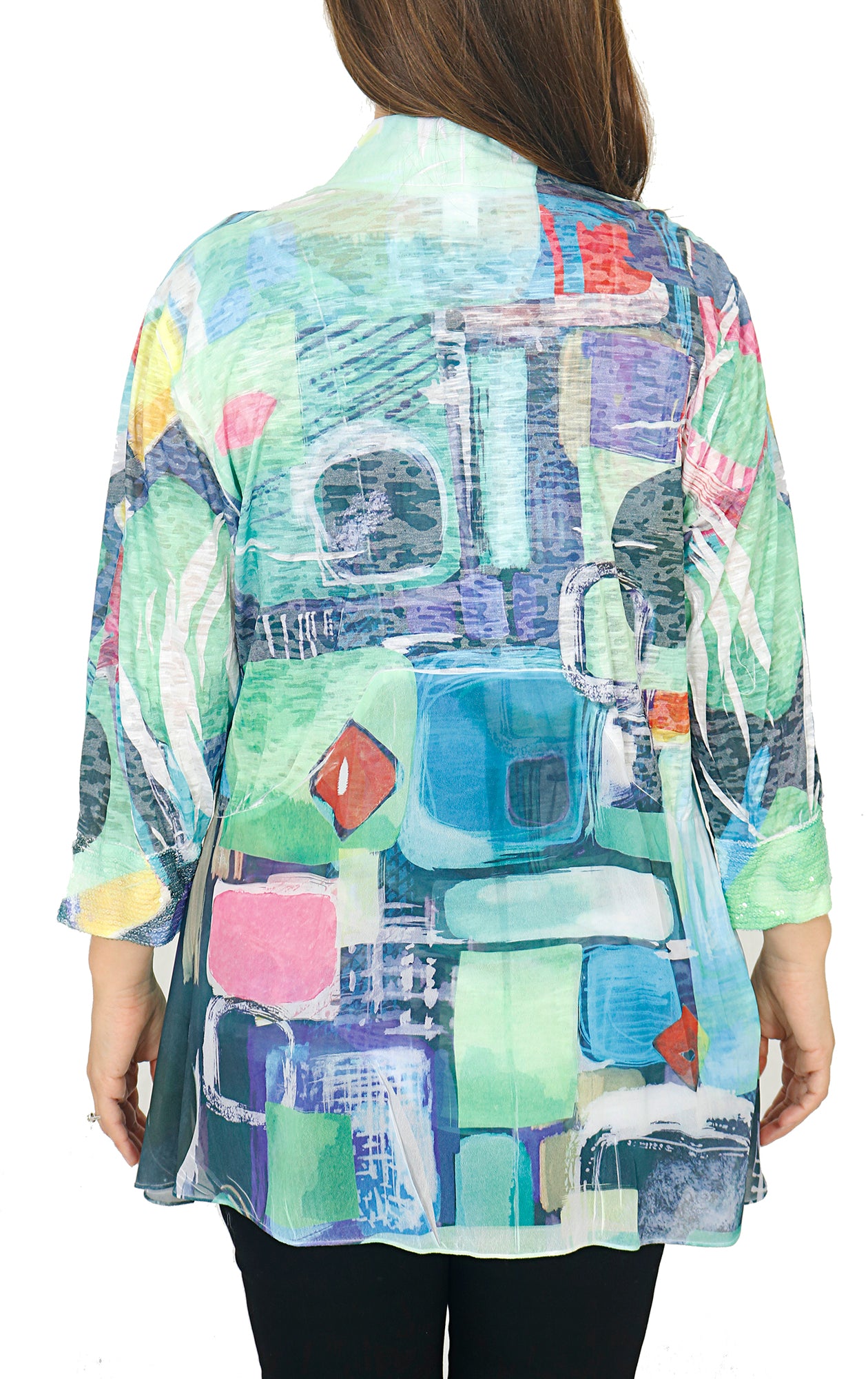 Impulse California Two Piece Geometric Cardigan Set