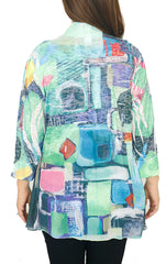 Impulse California Two Piece Geometric Cardigan Set