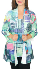 Impulse California Two Piece Geometric Cardigan Set