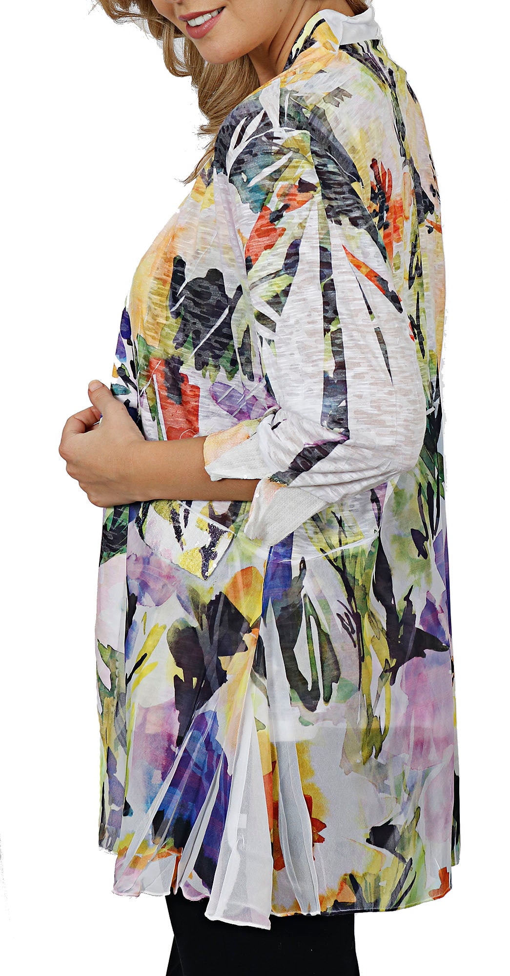 Impulse California Women's Season Blooms Two Piece Cardigan Set