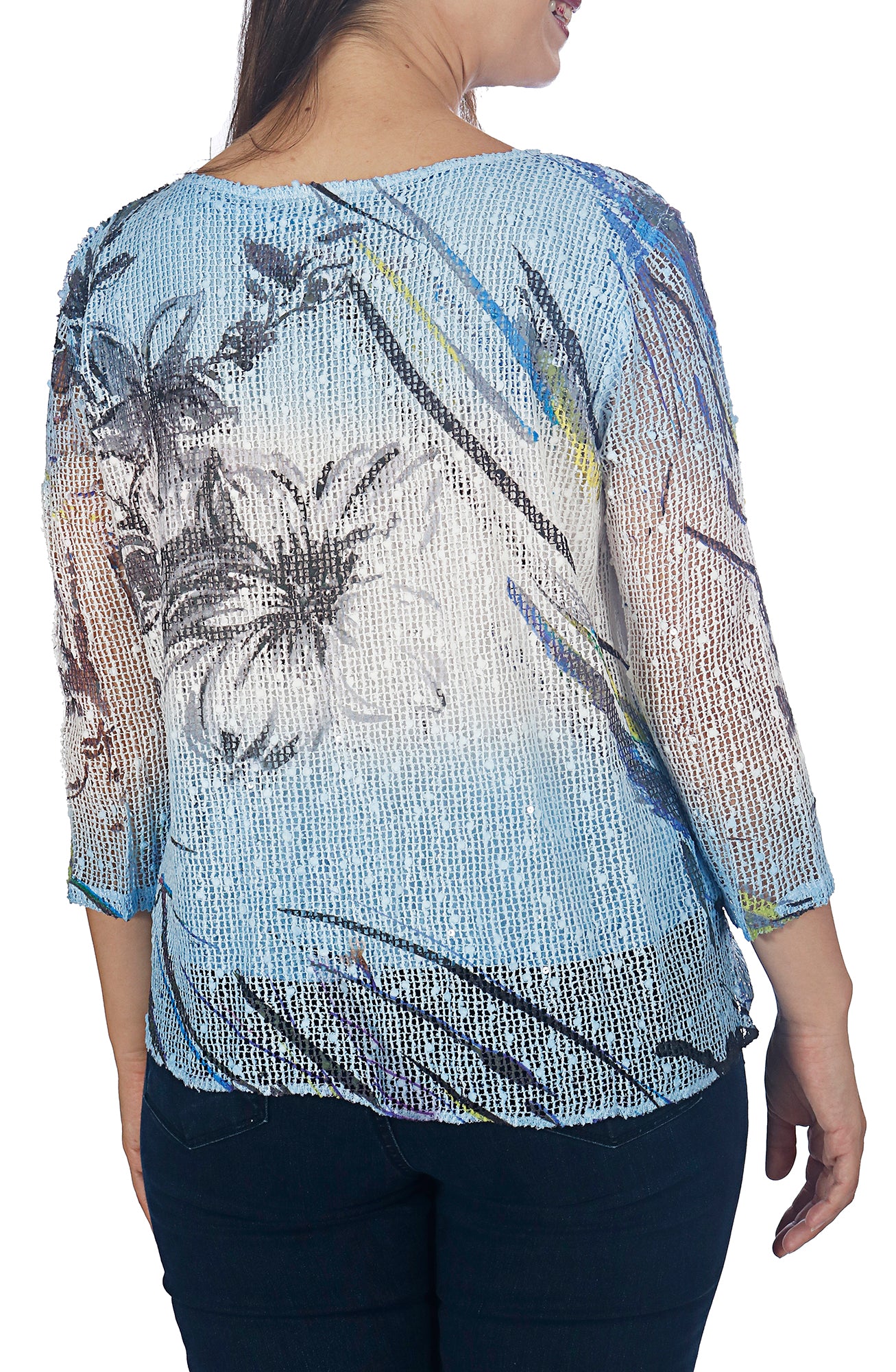Impulse California Women's Two Tone Print Mesh - Petite