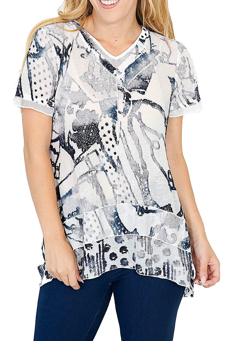 Impulse California Women's High Low Ruffled Tunic