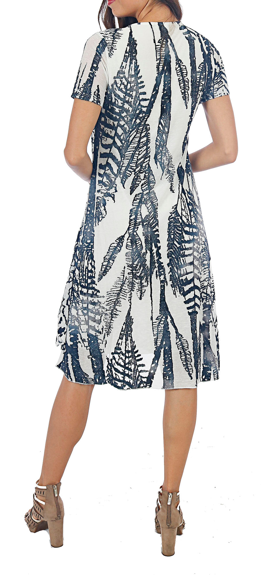 Impulse California Women’s Short Sleeve Knee Length Printed Dress