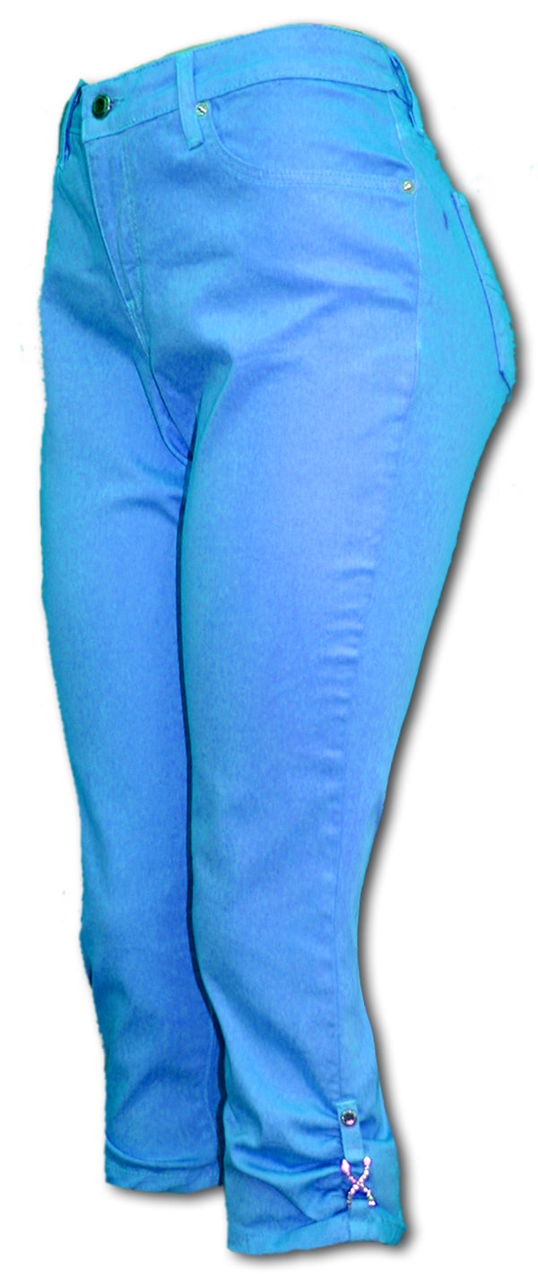 TrueSlim™ Azul Capri with Rhinestone Detail