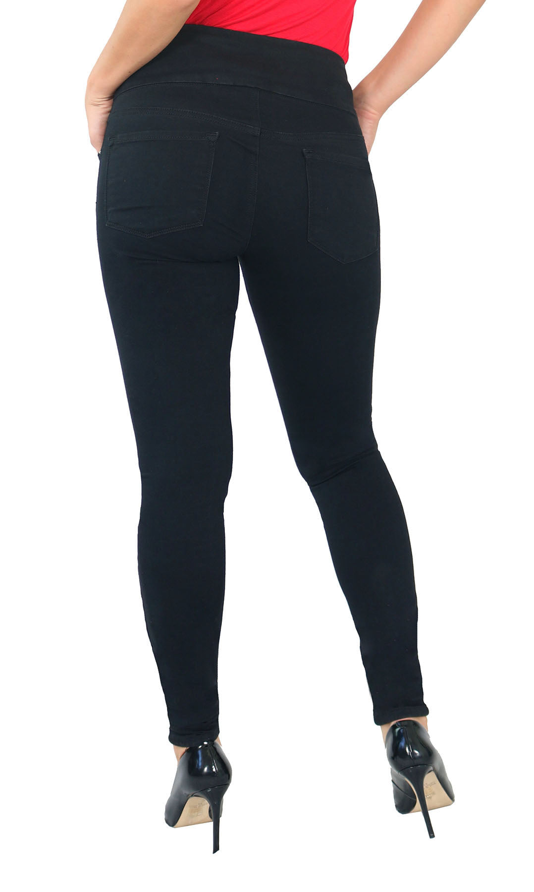 TrueSlim™ Black Rayon Pull On Jeggings