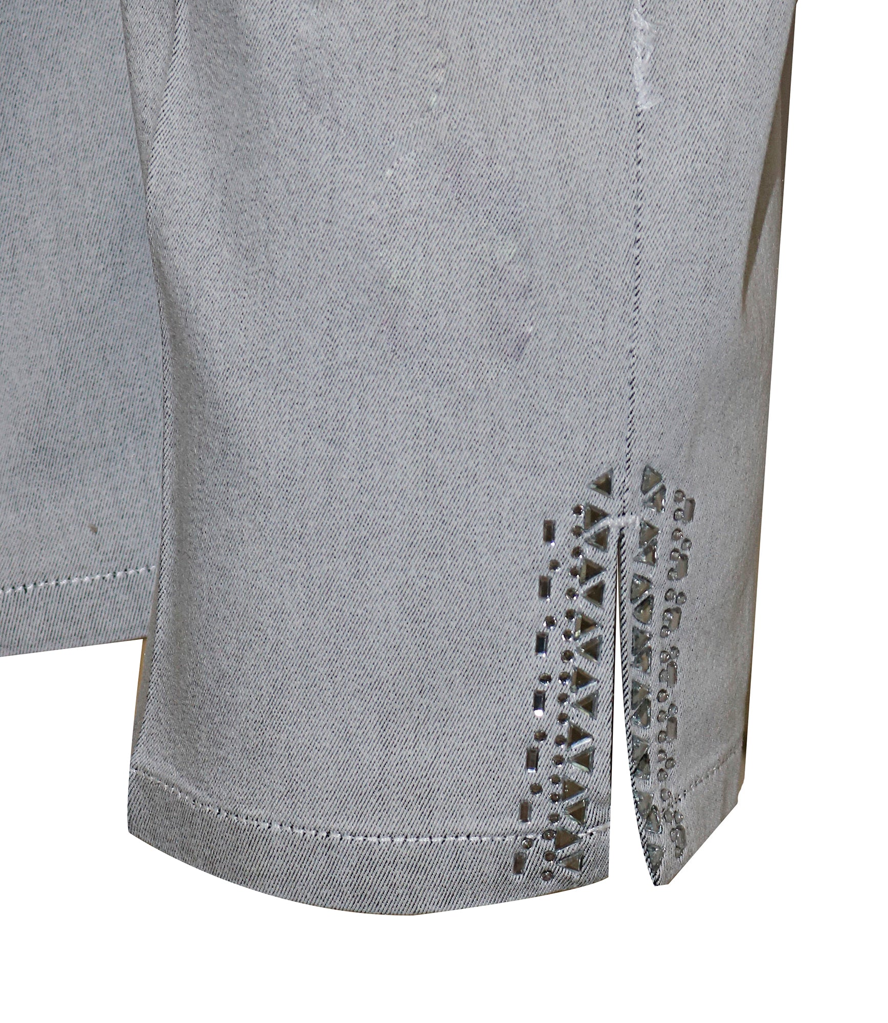 TrueSlim™ Silver Slit Stone Capri