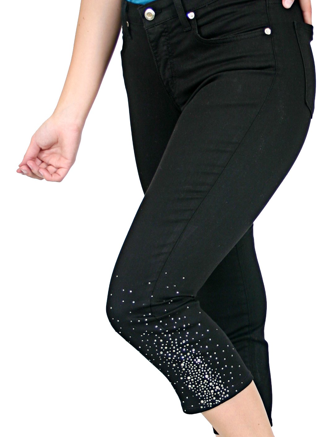 TrueSlim™ Black Starburst Stone Capri