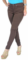 TrueSlim™ Brown Satin Twill Skinny Jeggings