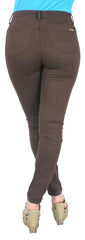 TrueSlim™ Brown Satin Twill Skinny Jeggings