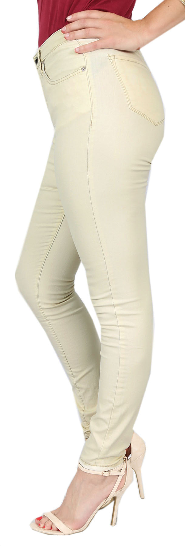 TrueSlim™ Sand Satin Twill Skinny Jeggings