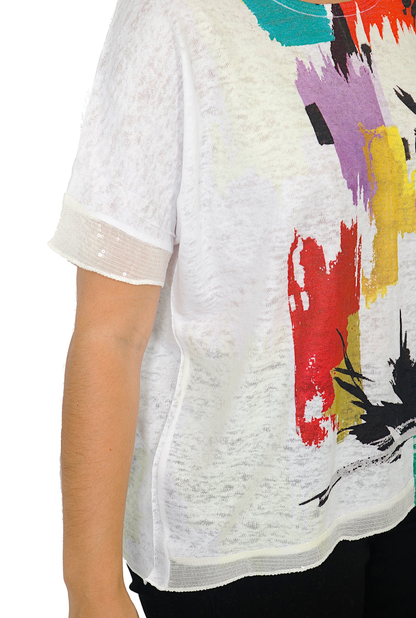 Impulse California Women's Multi Splatter Drop Shoulder Top
