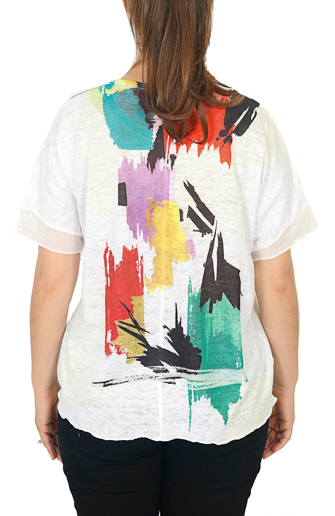 Impulse California Women's Multi Splatter Drop Shoulder Top
