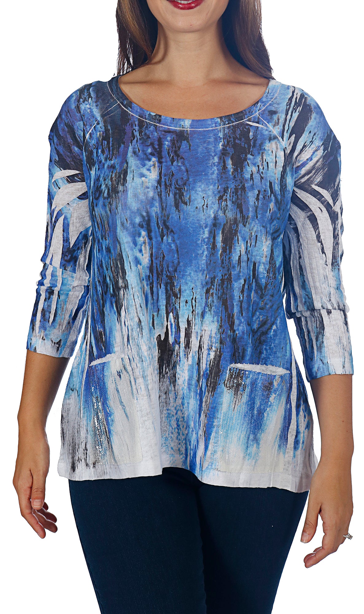 Impulse California Women's Navy Raglan Sleeve Tunic