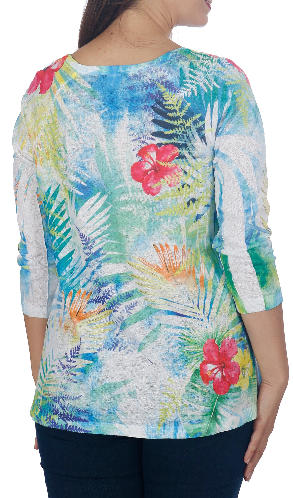 Impulse California Women's Tropical Raglan Sleeve Tunic