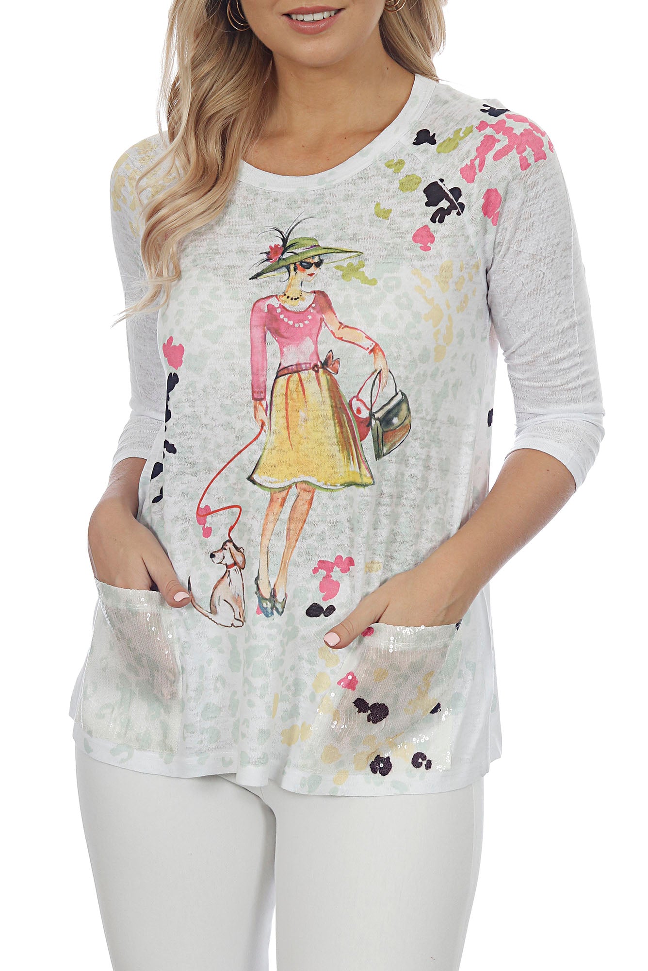 Impulse California Women's Parisian Lady Raglan Sleeve Tunic