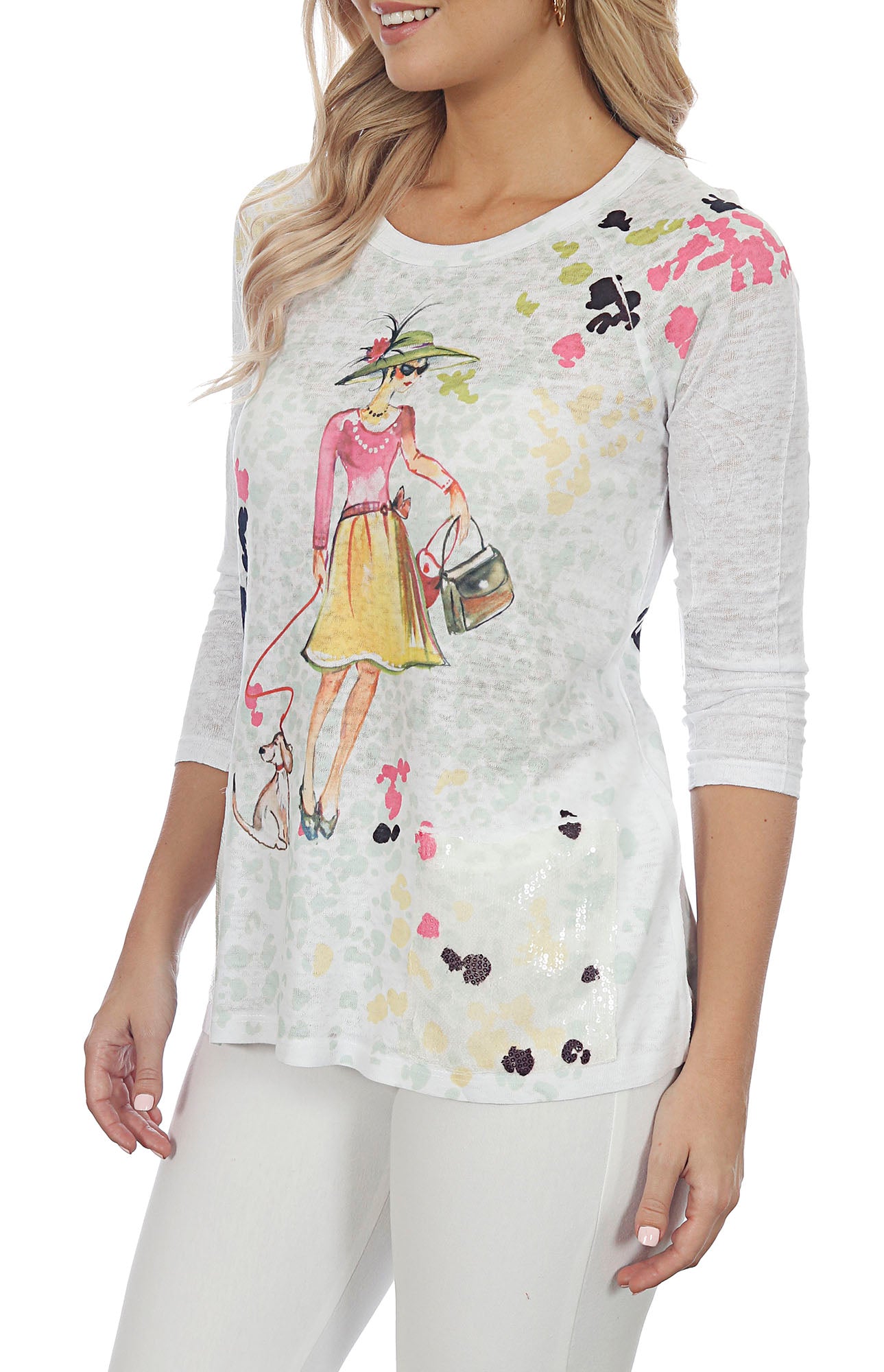 Impulse California Women's Parisian Lady Raglan Sleeve Tunic