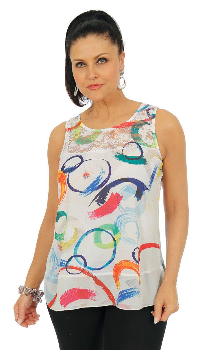 Impulse California Women's Bubbly Colors Tank Top Tunic