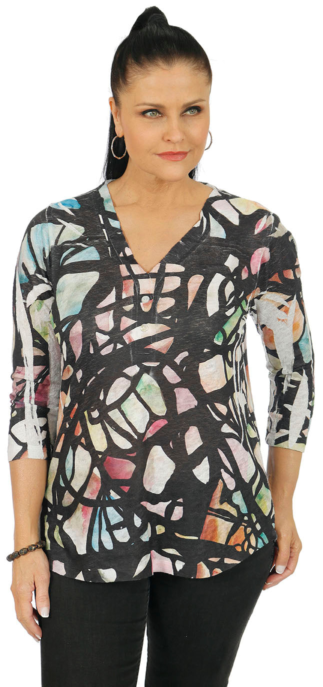 Impulse California Women's Mosaic Printed Top