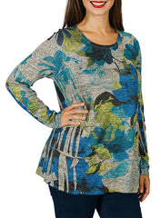 Impulse California Women's Floral Patch Pocket Sweater