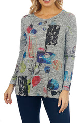 Impulse California Women's Geometric Patch Pocket Sweater