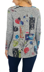 Impulse California Women's Geometric Patch Pocket Sweater