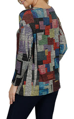 Impulse California Women's Pop of Colors Patch Pocket Sweater