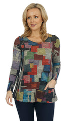 Impulse California Women's Pop of Colors Patch Pocket Sweater
