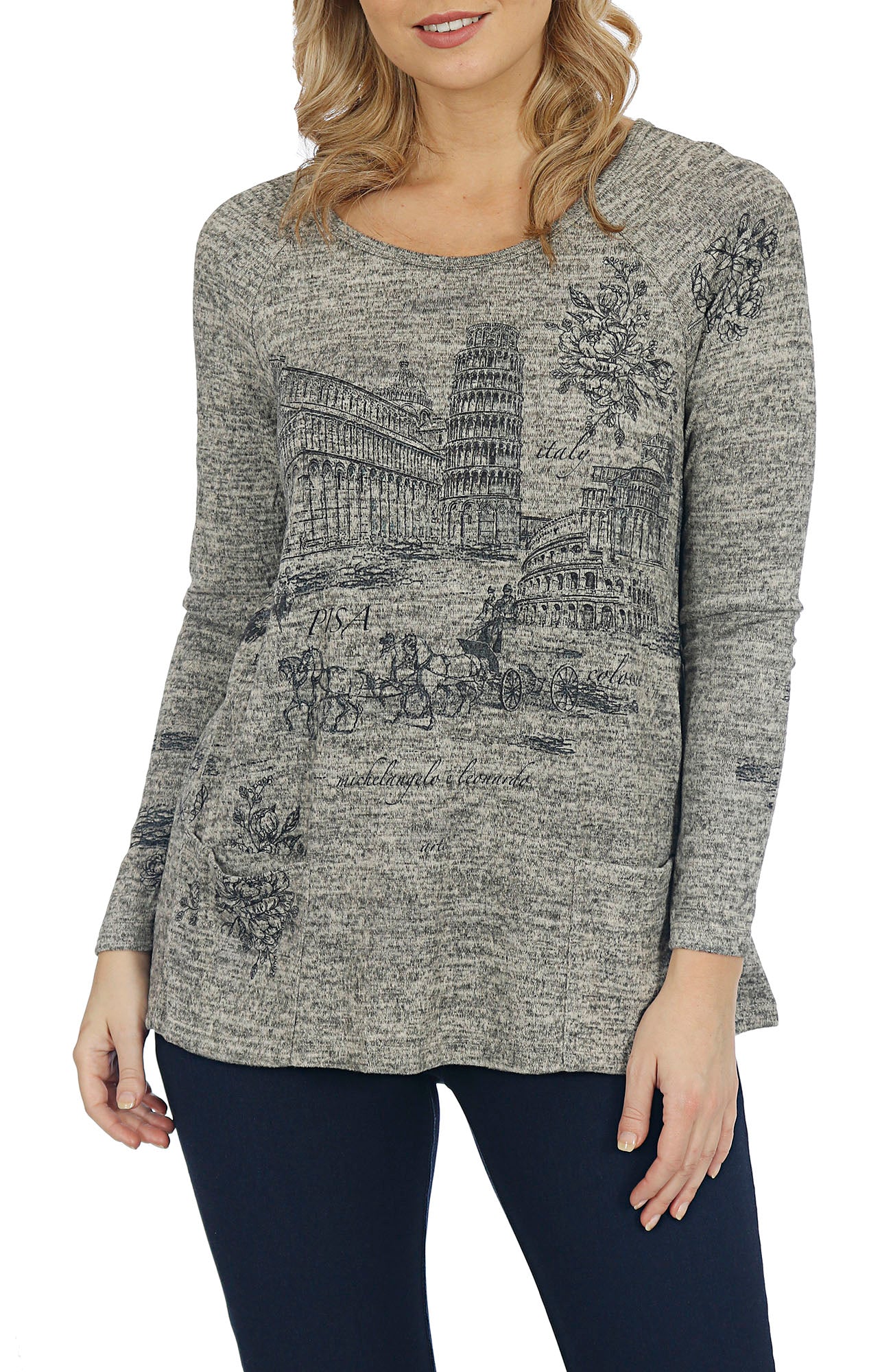 Impulse California Women's Pisa Patch Pocket Sweater