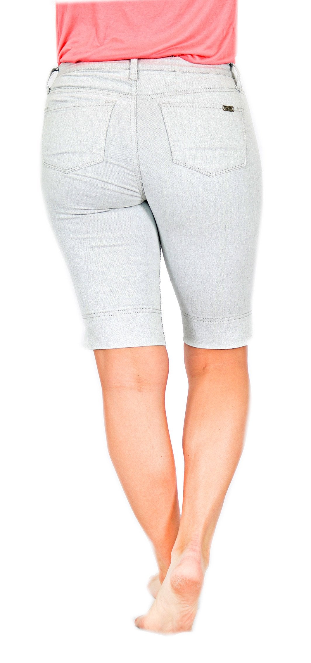 TrueSlim™ Silver Bermuda Shorts