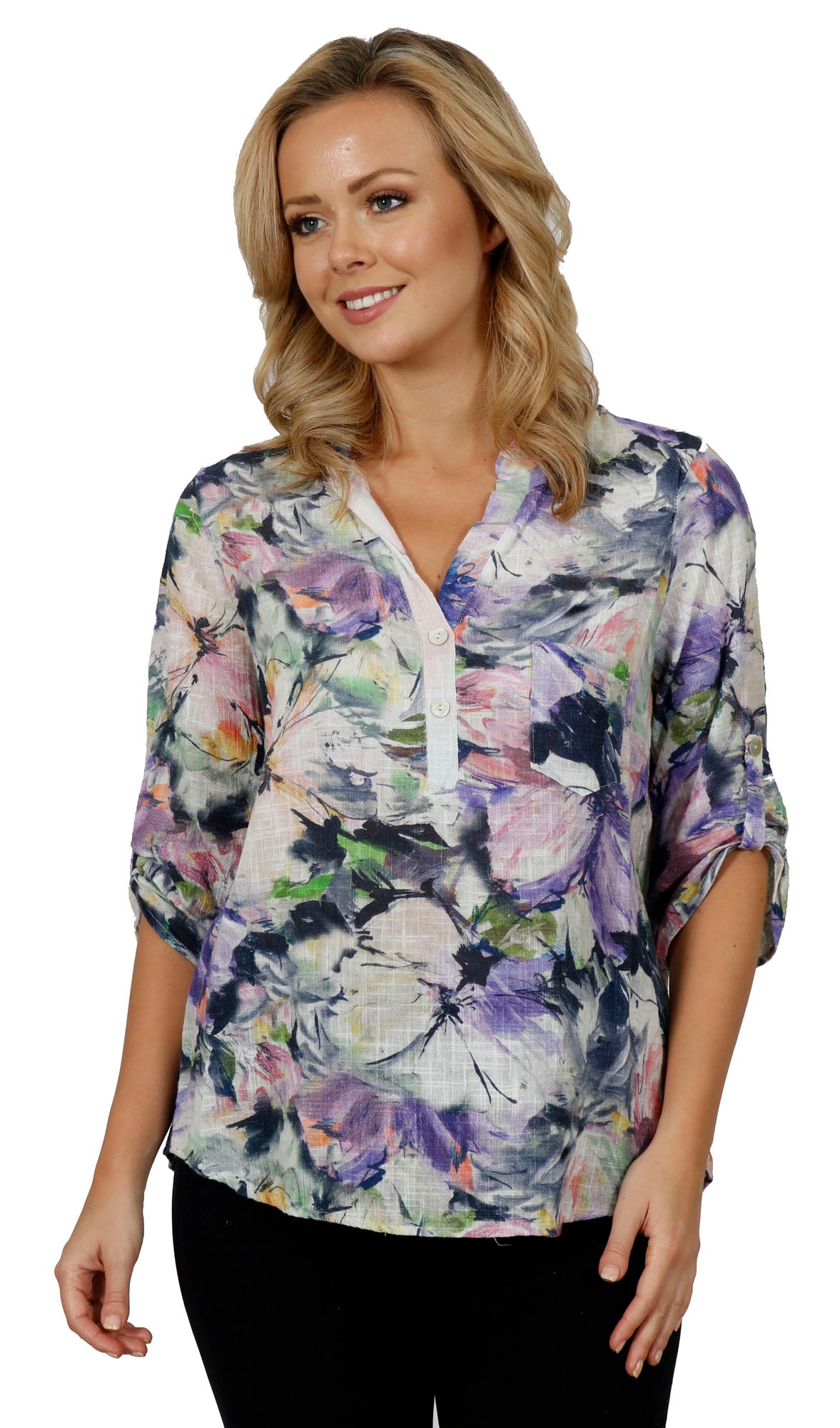 Impulse California Women's Floral Print Blouse