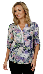 Impulse California Women's Floral Print Blouse