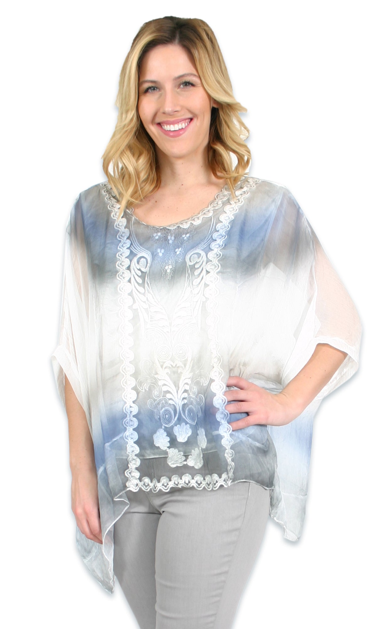 Impulse California Women's Ocean Reflection Chiffon Blouse
