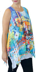 Impulse California Women's Two-Layer Tank Top Tunic