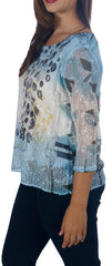 Impulse California Women's Two Tone Print Mesh - Petite