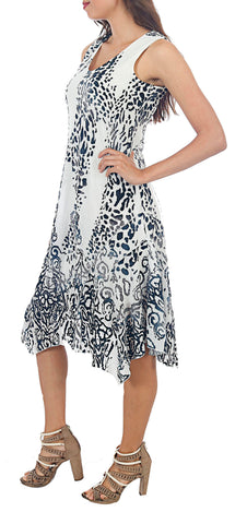 Impulse California Women’s Sleeveless Abstract Cheetah Print Dress