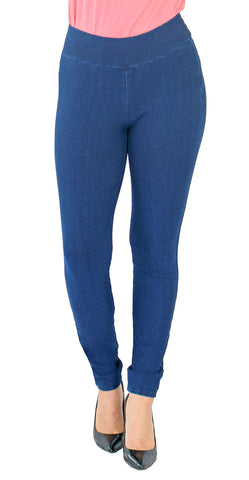 Soft Surroundings Superslim Indigo Kilim Leggings XL Pull On Pants Blue  Pink