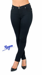 TrueSlim™ Black Rayon Skinny Jeans