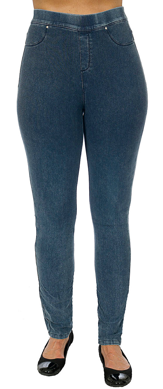Women's Classic Denim Print Fake Jean Leggings Stretchy High Waist Workout  Pants | eBay