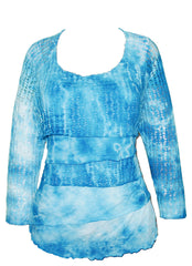 Impulse California Women's Blue Cotton Mesh Tunic