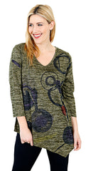 Impulse California Women's Circular Olive Sweater