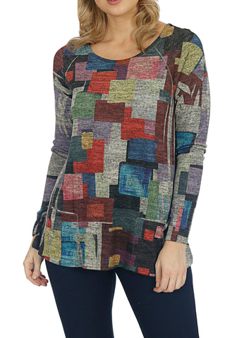 Impulse California Women's Pop of Colors Patch Pocket Sweater