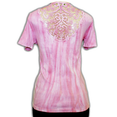 Impulse California Women's Rose Tee with Back Lace Detail