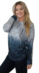 Impulse California Women's Silver Foil Knit Sweater